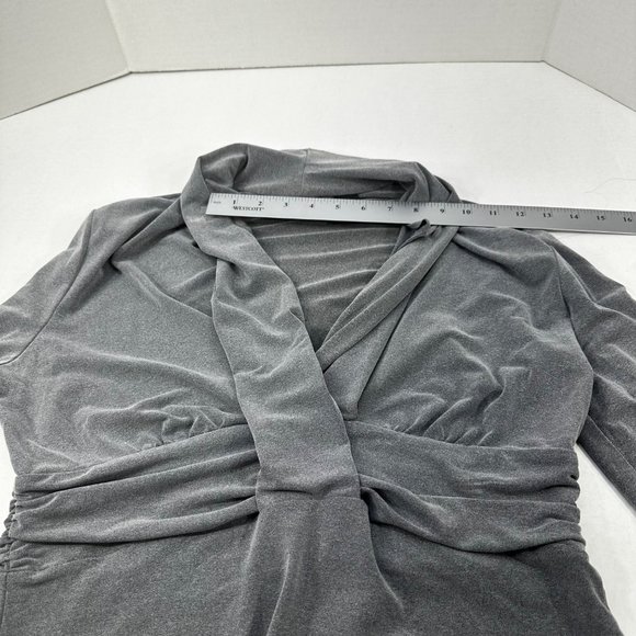 New York And Company Women's Size Large Top Long Sleeve Pullover Gray Preowned - Picture 5 of 11